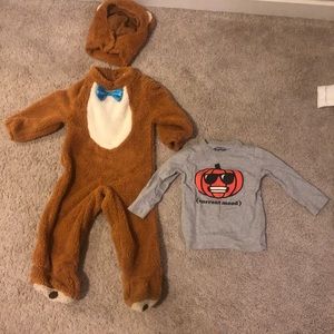 Halloween Bundle OshKosh 12-18M Shirt/Bear Costume